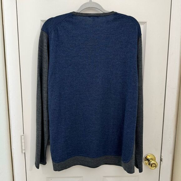 Zachary Prell 100% Merino Wool Men’s Crewneck Sweater Blue and Gray Size XXL - Picture 4 of 4